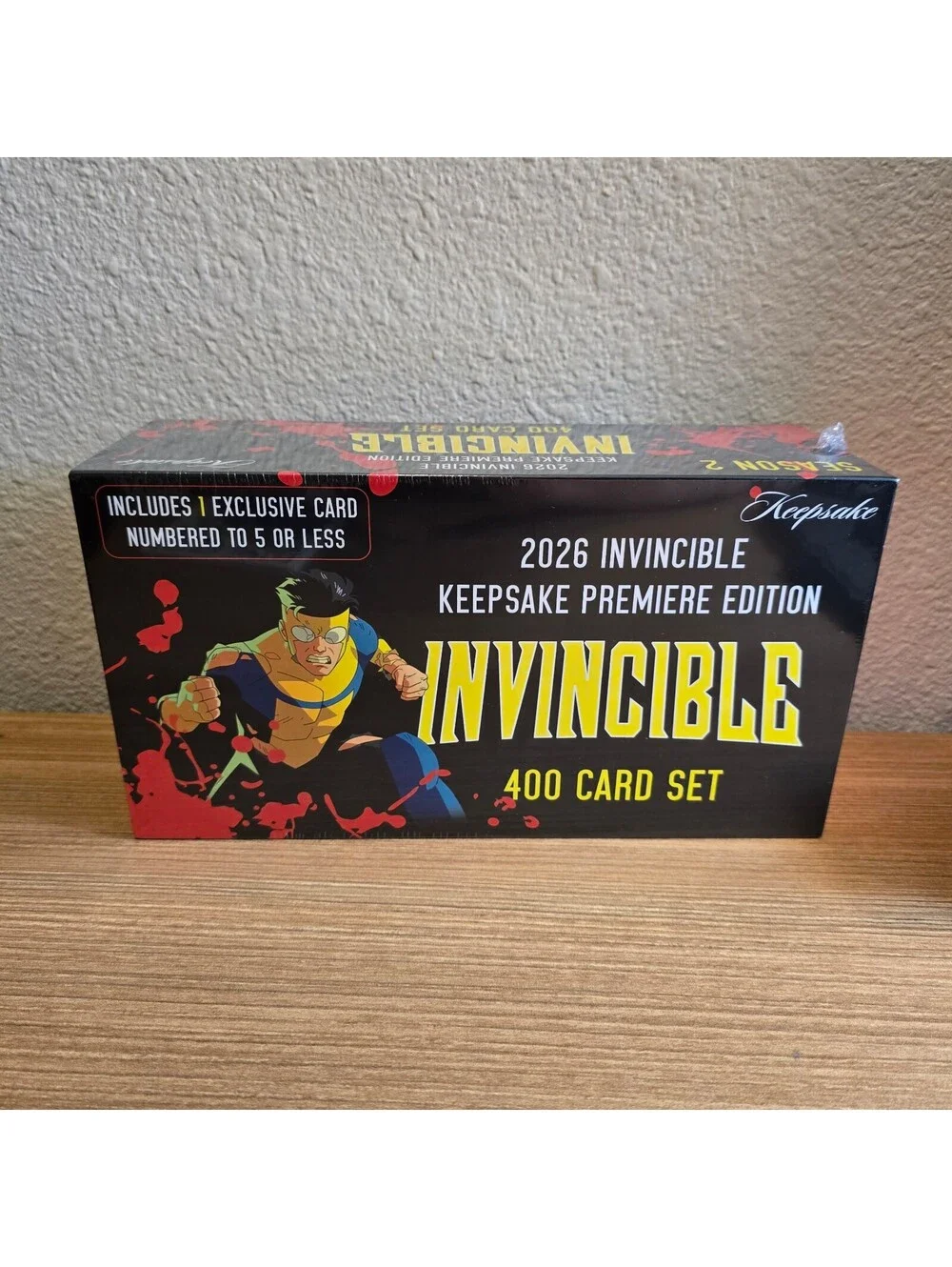 SDCC 2026 Exclusive Keepsake Invincible 2nd Edition Blood Splatter 400 Card Set